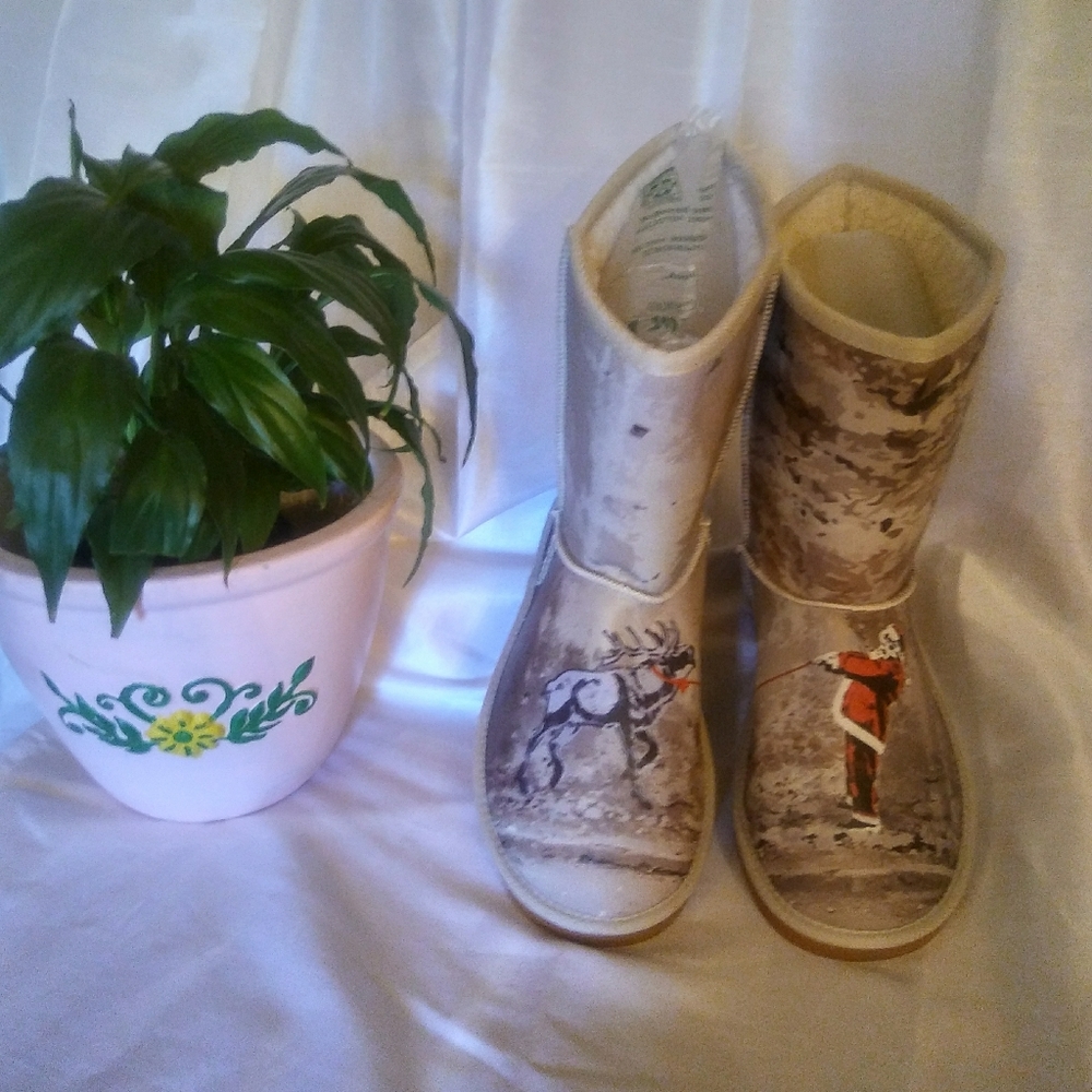 New Christmas Faux Sheepskin Boots